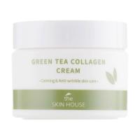 foto заспокійливий крем для обличчя the skin house green tea collagen cream з колагеном та екстрактом зеленого чаю, 50 мл
