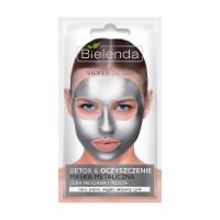 foto маска для обличчя очищуюча bielenda silver detox металева для нормальної, змішаної і жирної шкіри, 8 г