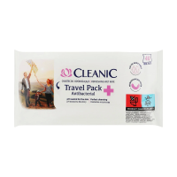foto вологі антибактеріальні серветки cleanic antibacterial travel pack, 40 шт