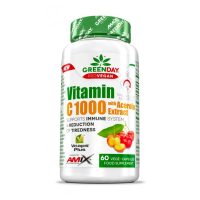 foto дієтична добавка в капсулах amix nutrition greenday provegan vitamin c with acerola extract вітамін c, з екстрактом ацероли, 1000 мг, 60 шт