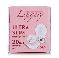 foto прокладки щоденні lingery ultra slim multy-flex deo в індивідуальній упаковці, 20 шт