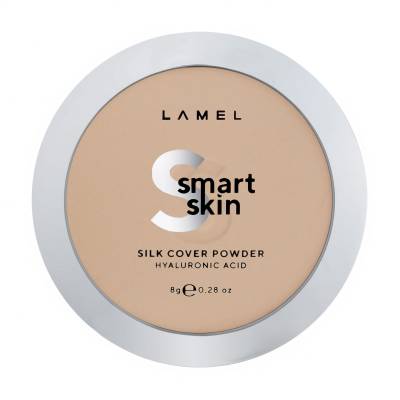 Podrobnoe foto компактна пудра для обличчя lamel professional smart skin silk compact powder 404, 8 г