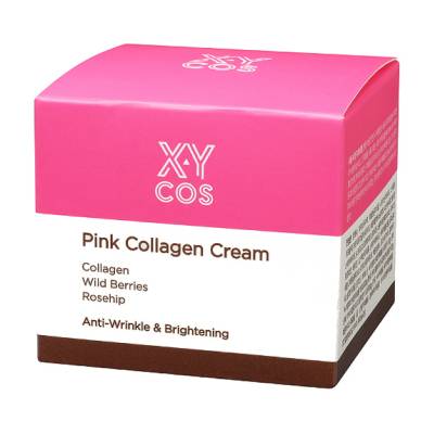 Podrobnoe foto зволожувальний крем для обличчя xycos pink collagen cream з колагеном, 50 мл