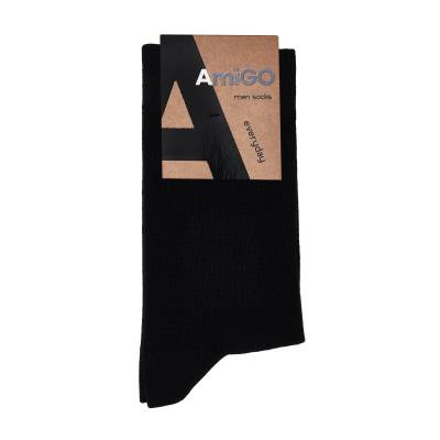 Podrobnoe foto шкарпетки чоловічі amigo pr01 класичні, чорні, розмір 29