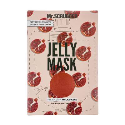 Podrobnoe foto маска-желе для обличчя mr.scrubber jelly mask для очищення і підтягування, з гідролатом граната, 60 мл