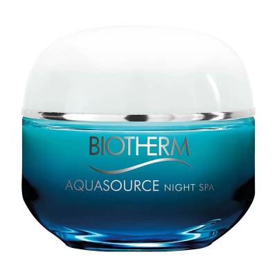 Podrobnoe foto нічний зволожувальний бальзам для обличчя biotherm aquasource night spa, 50 мл