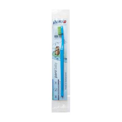 Podrobnoe foto дитяча зубна щітка paro swiss kids baby brush, дуже м'яка, блакитна, 1 шт (у поліетиленовій упаковці)