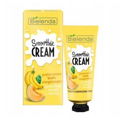 Podrobnoe foto крем для обличчя bielenda smoothie cream заряджає енергією, пребиотик + банан + диня, 50 мл