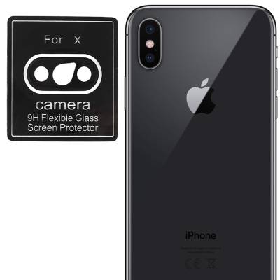 Podrobnoe foto гнучке захисне скло 0.18mm на камеру (тех.пак) для apple iphone x (5.8")