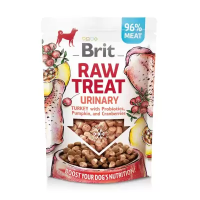 Podrobnoe foto ласощі для собак brit raw treat urinary з індичкою, 40 г