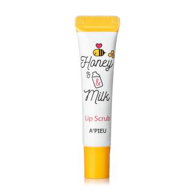 Podrobnoe foto молочно-медовий скраб для губ a'pieu honey & milk lip scrub, 8 мл