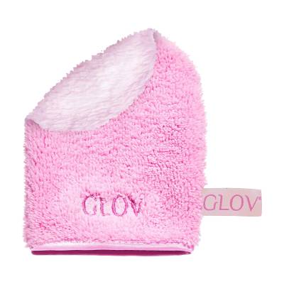 Podrobnoe foto рукавиця для зняття макіяжу glov dual fiber makeup removing and skincare mitt, pink, 1 шт