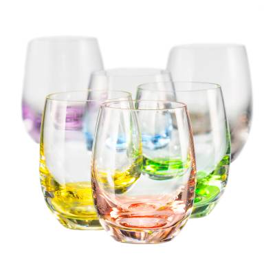 Podrobnoe foto набір склянок для напоїв та води crystalite bohemia rainbow, 6*300 мл (25180/d4662/300)