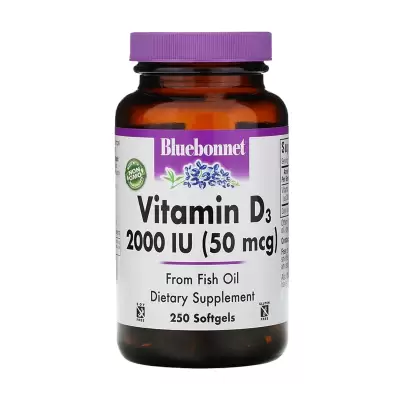 Podrobnoe foto дієтична добавка вітаміни в желатинових капсулах bluebonnet nutrition vitamin d3 2000 мо, 250 шт