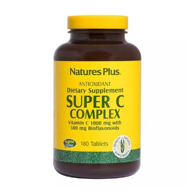 Podrobnoe foto харчова добавка вітаміни в таблетках naturesplus super c complex вітамін c 1000 мг, біофлавоноїди 500 мг, 180 шт
