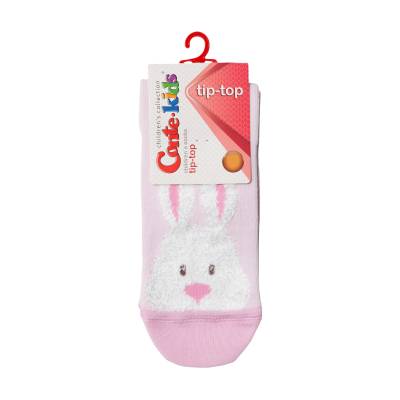 Podrobnoe foto шкарпетки дитячі conte kids tip-top 18с-267сп, з пухнастим малюнком зайчик, 420 світло-рожеві, розмір 22