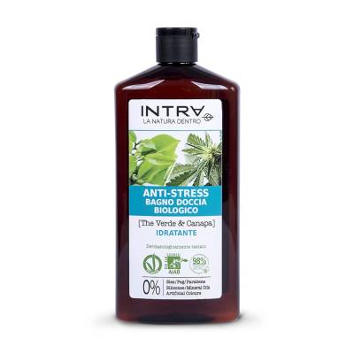 Podrobnoe foto гель для душу intra organic refreshing body wash moisturizing green tea & hemp зволожувальний, 400 мл
