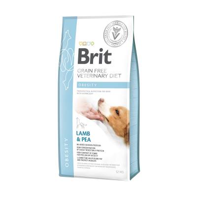 Podrobnoe foto сухий корм для собак з надмірною вагою brit veterinary diet obesity з ягням, індичкою та горохом, 12 кг