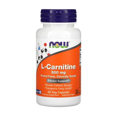 Podrobnoe foto дієтична добавка амінокислота в капсулах now foods l-карнітин 500 мг, 60 шт