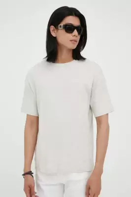 Podrobnoe foto бавовняна футболка american vintage колір сірий меланж