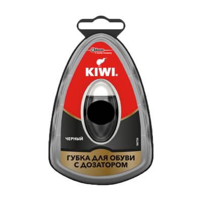 Podrobnoe foto губка для взуття kiwi express shine з дозатором, чорна, 7 мл