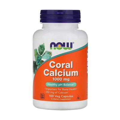 Podrobnoe foto дієтична добавка мінерали в капсулах now foods coral calcium 1000 мг, 100 шт