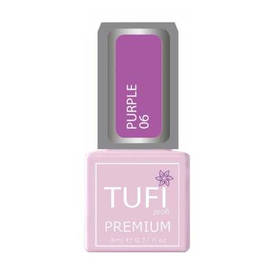 Podrobnoe foto гель-лак для нігтів tufi profi premium purple 06 ліловий, 8 мл