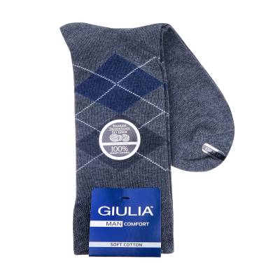 Podrobnoe foto шкарпетки чоловічі giulia man comfort melange 02, dark grey melange, розмір 41-42