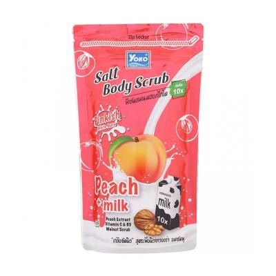 Podrobnoe foto скраб-сіль для тіла yoko gold salt body scrub peach + milk, 350 г