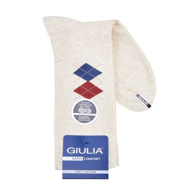 Podrobnoe foto шкарпетки чоловічі giulia man comfort melange 01, panna melange, розмір 39-40