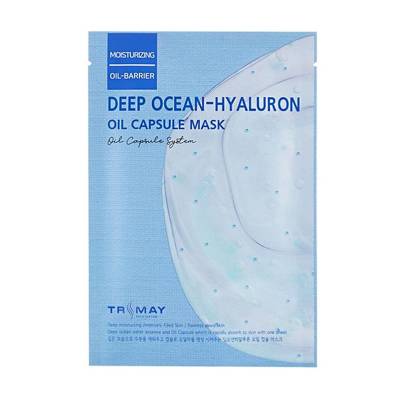 Podrobnoe foto тканинна маска для обличчя trimay deep ocean hyaluron oil capsule mask з гіалуроновою кислотою, 25 мл