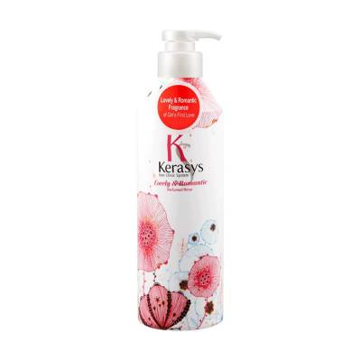 Podrobnoe foto парфумований кондиціонер kerasys lovely & romantic perfumed rince для пошкодженого волосся, 400 мл