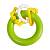 foto іграшка-брязкальце lindo кільце з кільцями зелене, від 6 місяців (1619)