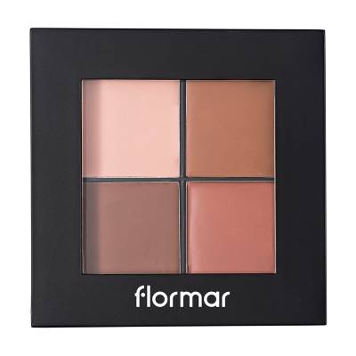 Podrobnoe foto палетка для контурування обличчя flormar contour palette 001 light, 10 г