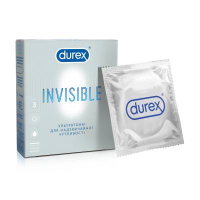 Podrobnoe foto презервативи durex inivisible молодіжна колекція ультратонкі, для надзвичаної чутливості, 3 шт