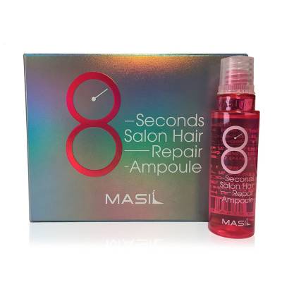 Podrobnoe foto відновлювальні філери masil 8 seconds salon hair repair ampoule для пошкодженого волосся, з кератином та колагеном, 10*15 мл
