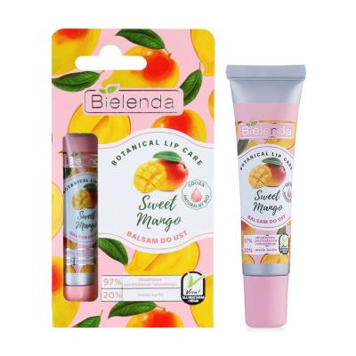 Podrobnoe foto бальзам для губ bielenda botanical lip care, солодкий манго, 10 г