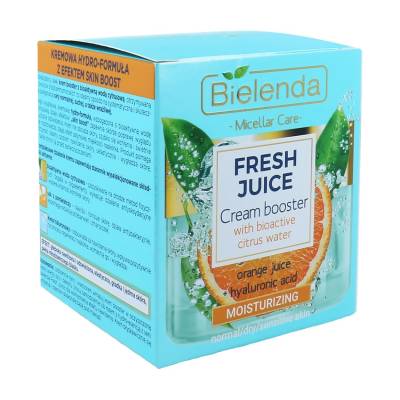 Podrobnoe foto крем для обличчя bielenda fresh juice зволожуючий з біоактивної цитрусової водою, апельсин, 50 мл