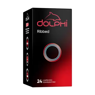 Podrobnoe foto презервативи dolphi ribbed з ребрами, 24 шт