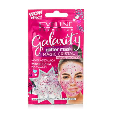 Podrobnoe foto eveline galaxity glitter гелева маска інтенсивно розгладжує, 10мл