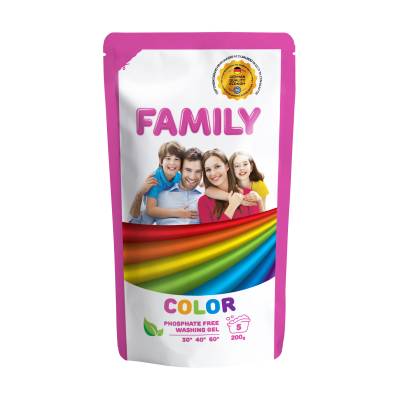 Podrobnoe foto гель для прання family для кольорових речей, 8 циклів прання, 200 г