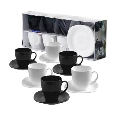 Podrobnoe foto чайний сервіз luminarc carine black & white, 12 предметів (d2371)