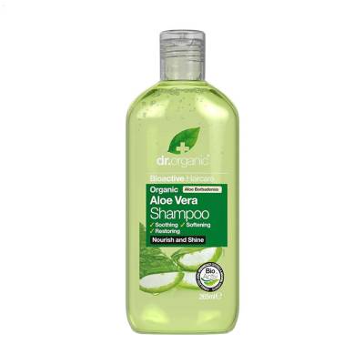 Podrobnoe foto живильний шампунь для волосся dr. organic bioactive haircare aloe vera shampoo з алое вера, 265 мл
