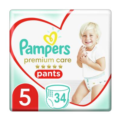Podrobnoe foto підгузки-трусики pampers premium care pants розмір 5 (12-17 кг), 34 шт