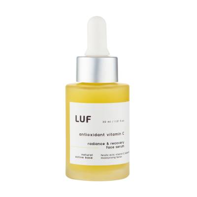 Podrobnoe foto антиоксидантна сироватка для обличчя luff radiance & recovery face serum з вітаміном с і феруловою кислотою, 30 мл
