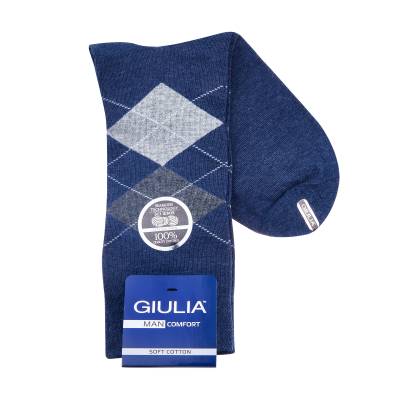 Podrobnoe foto шкарпетки чоловічі giulia man comfort melange 02, denim melange, розмір 39-40