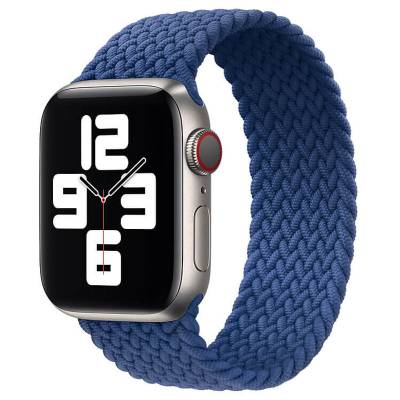 Podrobnoe foto ремінець braided solo loop для apple watch 38mm/40mm 135mm (синій)