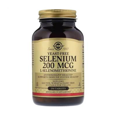 Podrobnoe foto дієтична добавка мінерали в таблетках solgar yeast-free selenium селен 200 мкг, 250 шт