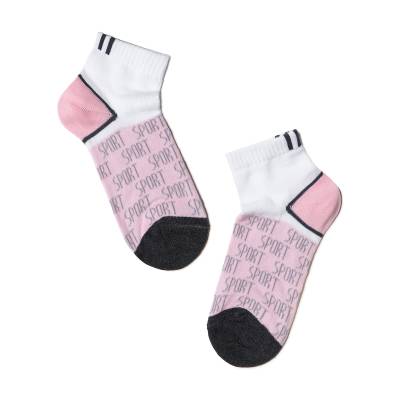 Podrobnoe foto дитячі шкарпетки conte kids active 13с-34сп-312, білий-світло-рожевий, розмір 16