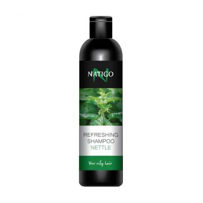 Podrobnoe foto освіжальний шампунь natigo refreshing shampoo для жирного волосся, з кропивою, 300 мл